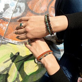 Armband - Staal/Beads | Rebel &amp; Rose