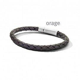 Armband - Staal/Leder | Orage