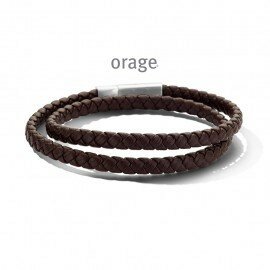 Armband - Staal/Leder | Orage