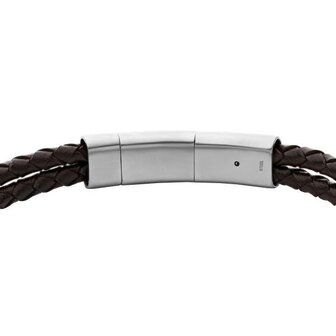 Armband - Staal/Leder | Fossil