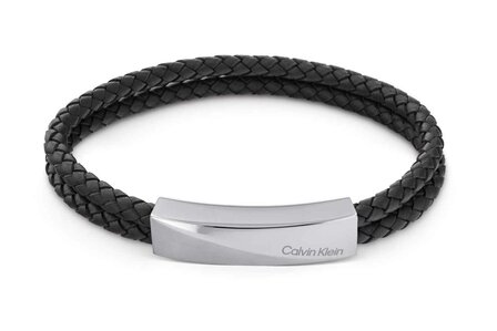 Armband - Staal/Leder | Calvin Klein