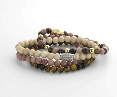 Armband - Staal/Beads | Rebel &amp; Rose