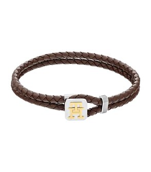 Armband - Staal/Leder | Tommy Hilfiger