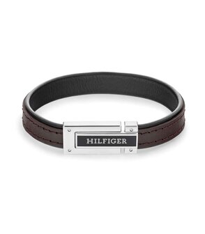 Armband - Staal/Leder | Tommy Hilfiger