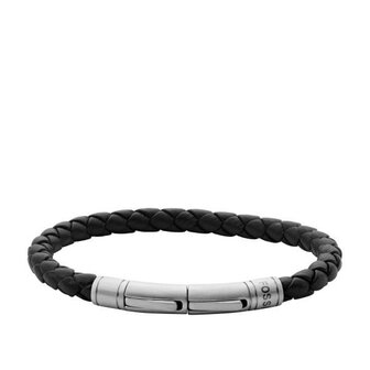 Armband - Staal/Leder | Fossil
