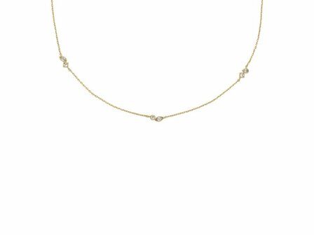Collier - Staal | Fossil
