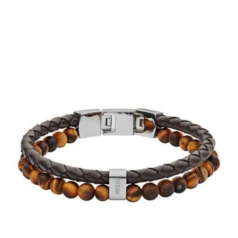 Armband - Staal/Beads | Fossil