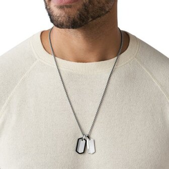 Collier - Staal | Fossil