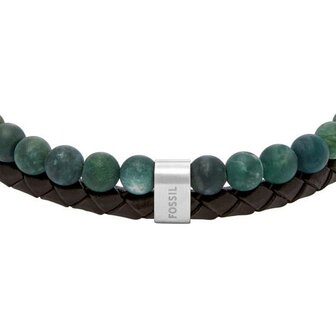 Armband - Staal/Beads | Fossil