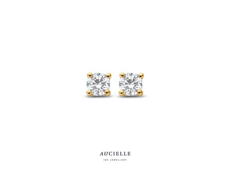 Oorbellen - 18 kt Lab Grow Diamant | Aucielle