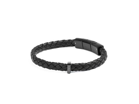 Armband - Staal/Leder | Gemini