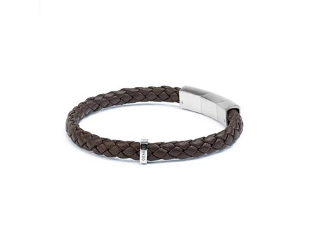 Armband - Staal/Leder | Gemini