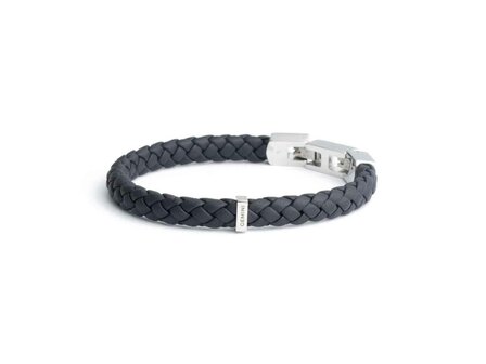 Armband - Staal/Leder | Gemini