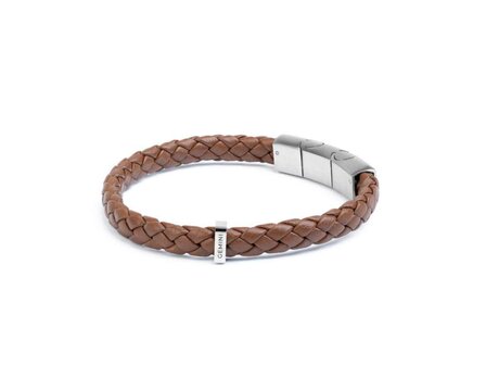 Armband - Staal/Leder | Gemini