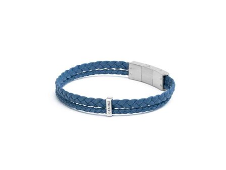 Armband - Staal/Leder | Gemini