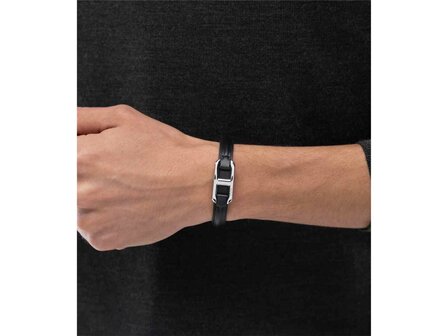 Armband - Staal/Leder | Boss