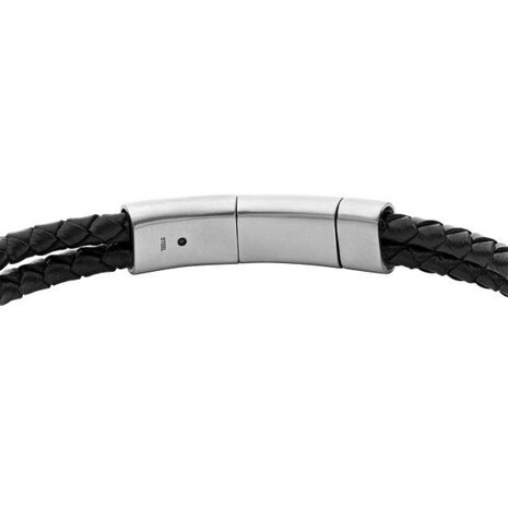 Armband - Staal/Leder | Fossil