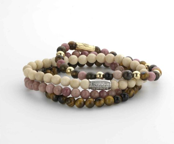 Armband - Staal/Beads | Rebel & Rose