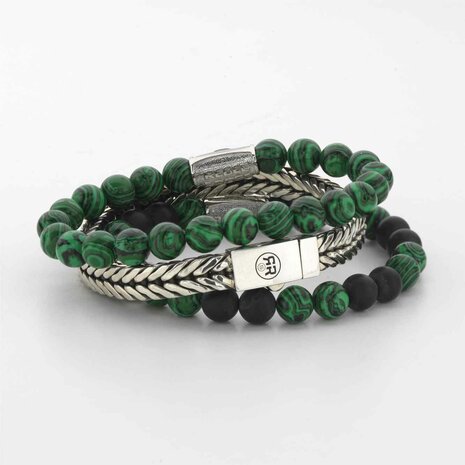 Armband - Staal/Leder | Rebel & Rose