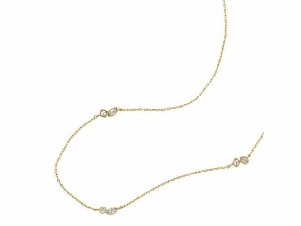 Collier - Staal | Fossil