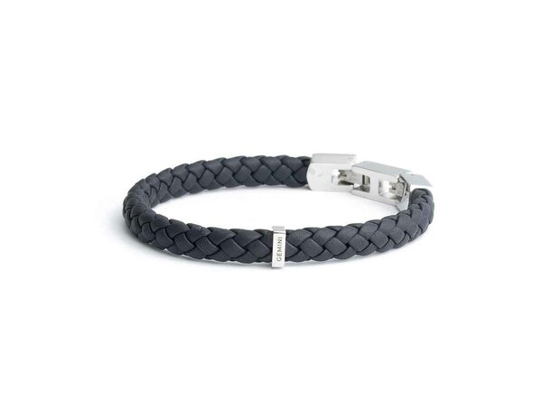 Armband - Staal/Leder | Gemini