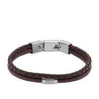 Armband - Staal/Leder | Fossil