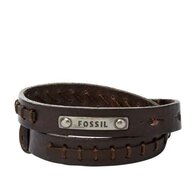 Armband - Staal/Leder | Fossil