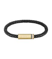 Armband - Staal/Leder | Hugo Boss