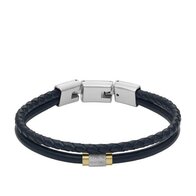 Armband - Staal/Leder | Fossil