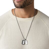 Collier - Staal | Fossil