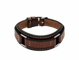 Armband - Staal/Leder | Fossil