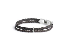 Armband - Staal/Leder | Gemini