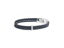 Armband - Staal/Leder | Gemini