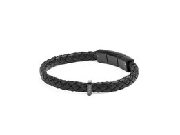 Armband - Staal/Leder | Gemini