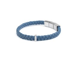 Armband - Staal/Leder | Gemini