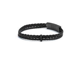 Armband - Staal/Leder | Gemini
