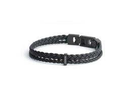 Armband - Staal/Leder | Gemini
