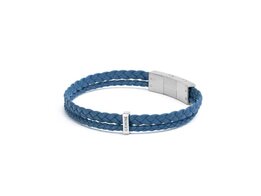 Armband - Staal/Leder | Gemini